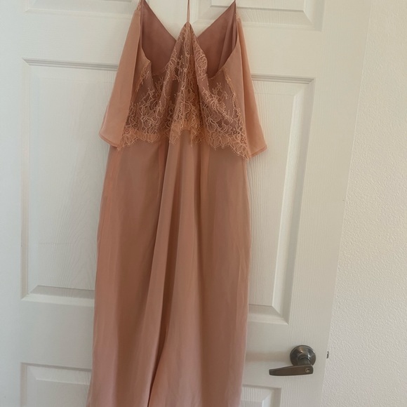 MADEWELL Silk Lowlight Lace-Inset Midi Dress - Picture 3 of 10